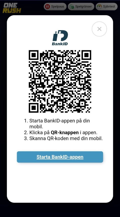 Skanna QR-koden med BankID